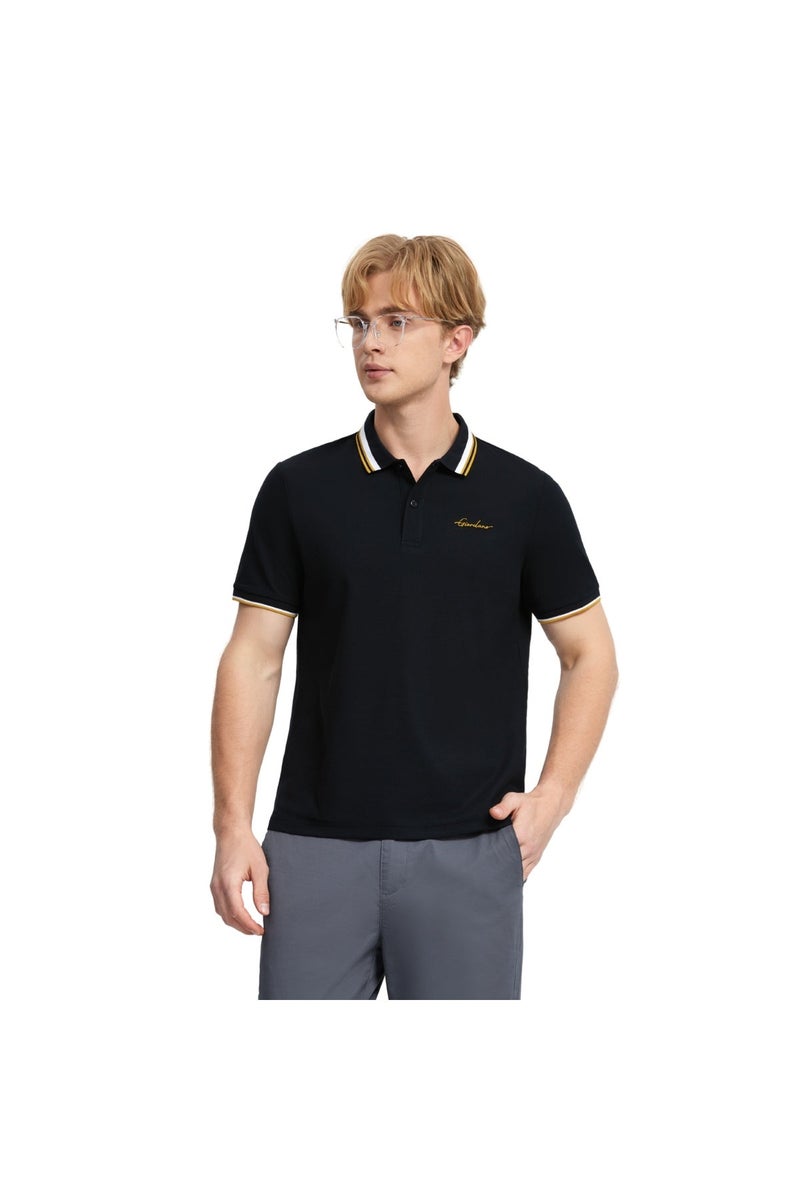 GIORDANO Black Polo Shirt for Men - Image 1
